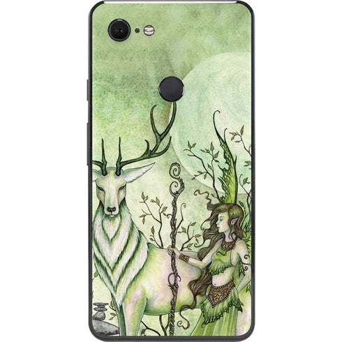 Amy Brown Guardian Fairy and Stag Google Pixel 3 XL Skin